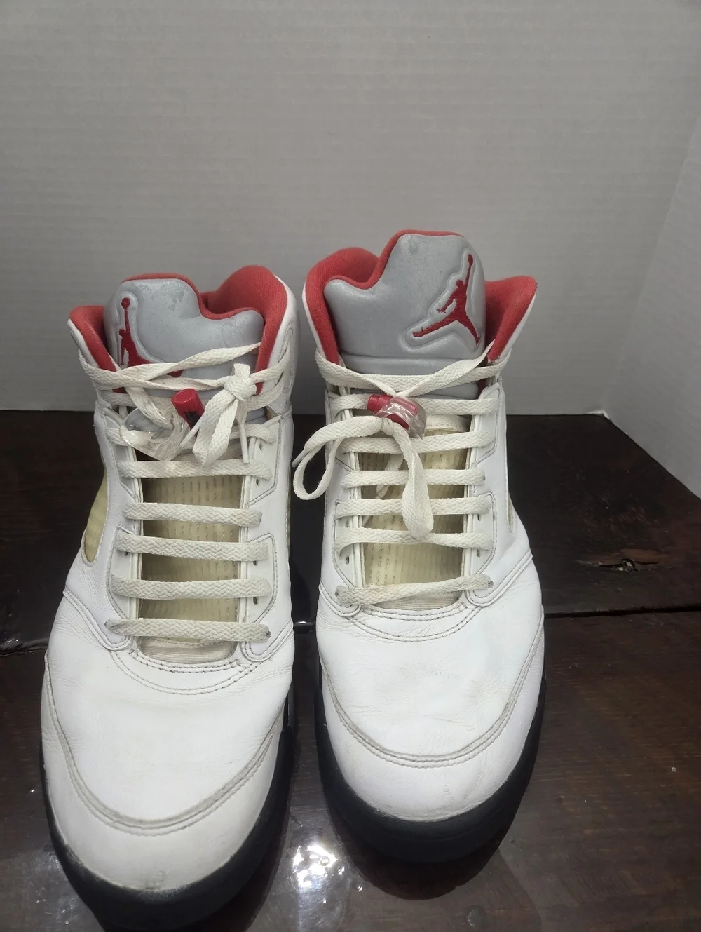 Nike Air Jordan Retro 5 Fire Red Basketball Sneakers In Size 14